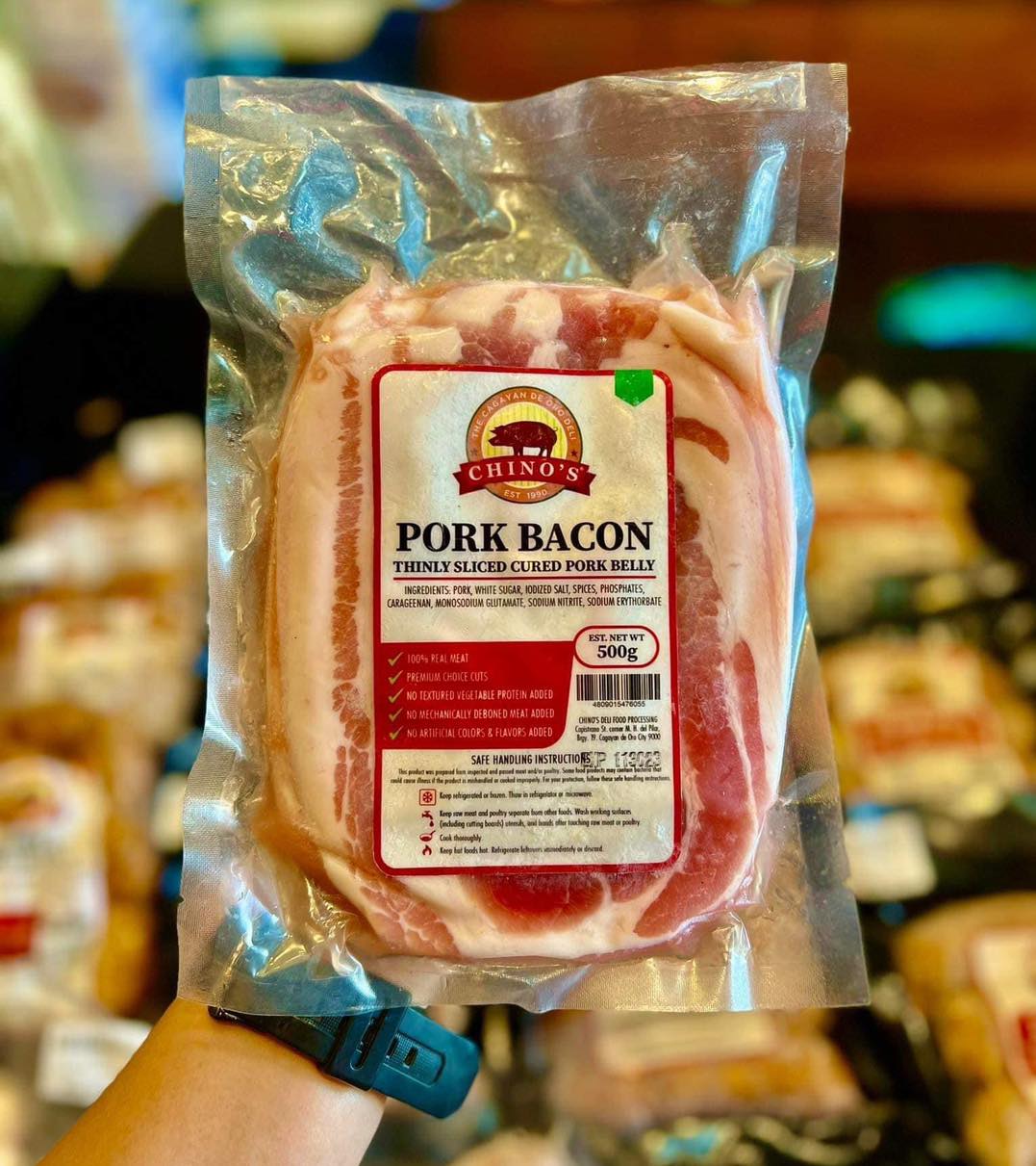 Chino's Deli Pork Bacon 500g